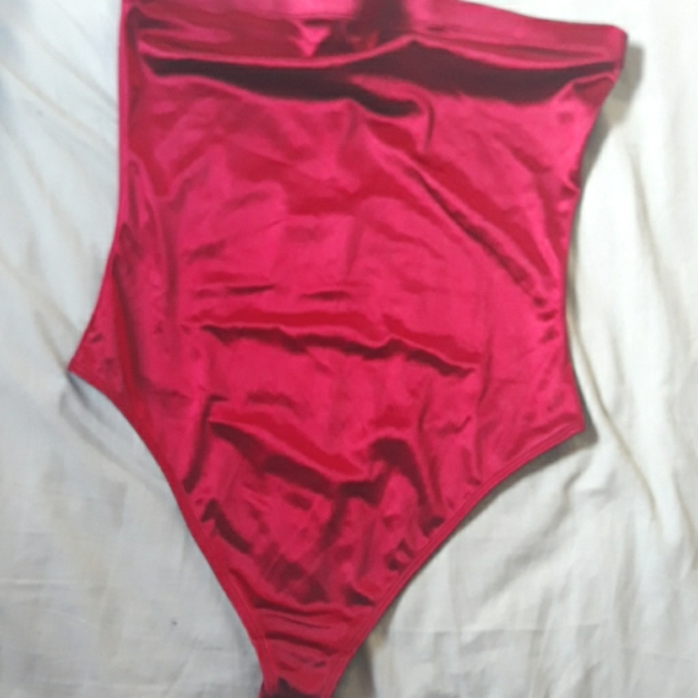 Red Strapless Bodysuit